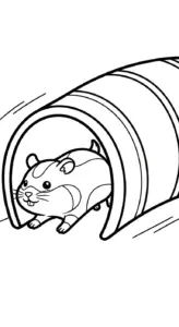 tranh tô màu Tranh tô màu chuột hamster cho bé 7 tuổi miễn phí