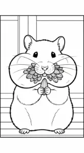 hình tô màu Tranh tô màu chuột hamster cho bé tải về