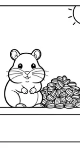 tải tranh tô màu Tranh tô màu chuột hamster cho bé 5 tuổi