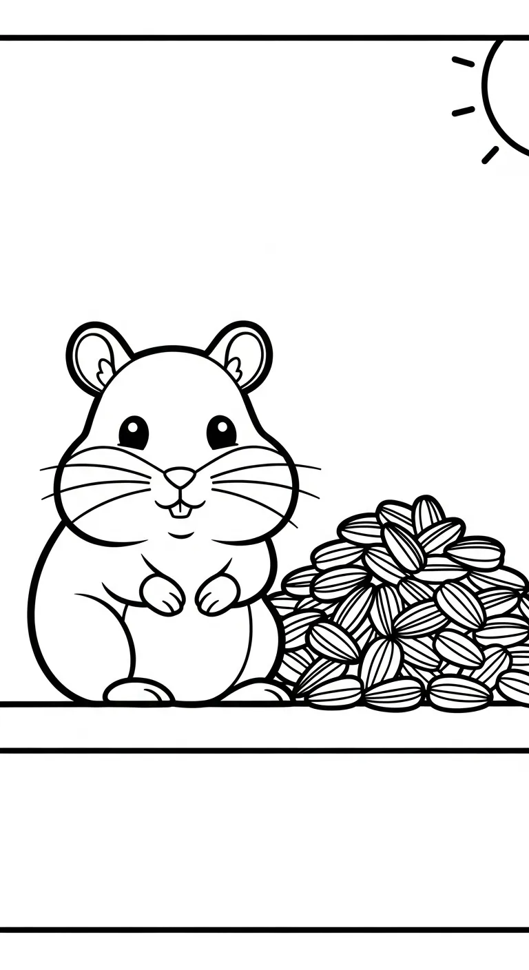 tải tranh tô màu Tranh tô màu chuột hamster cho bé 5 tuổi
