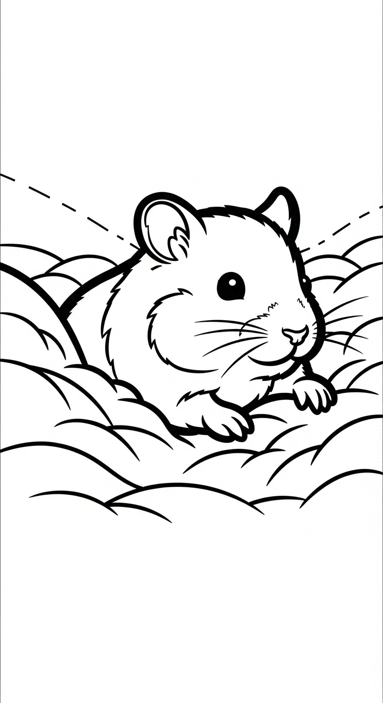 tải tranh tô màu Tranh tô màu chuột hamster cho bé 7 tuổi