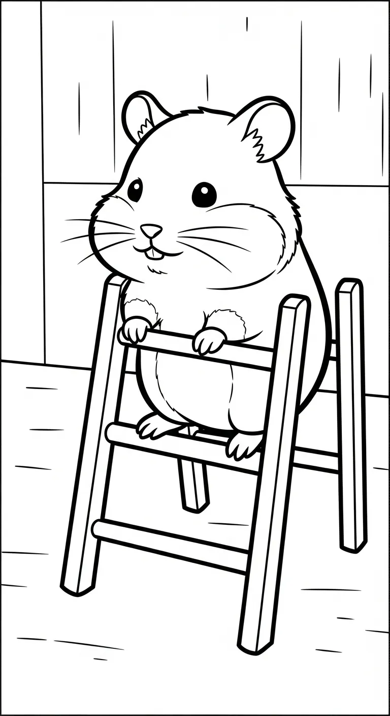 tranh tô màu Tranh tô màu chuột hamster cho bé 4 tuổi miễn phí