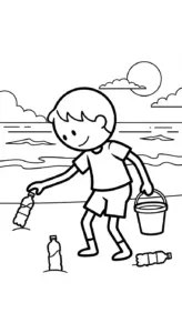 in hình tô màu bảo vệ môi trường biển cho bé 7 tuổi