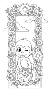 in tranh tô màu 12 con giáp miễn phí
