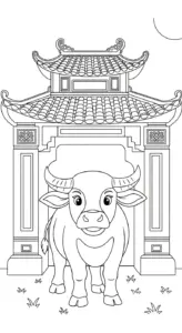 tranh tô màu 12 con giáp cho bé 8 tuổi