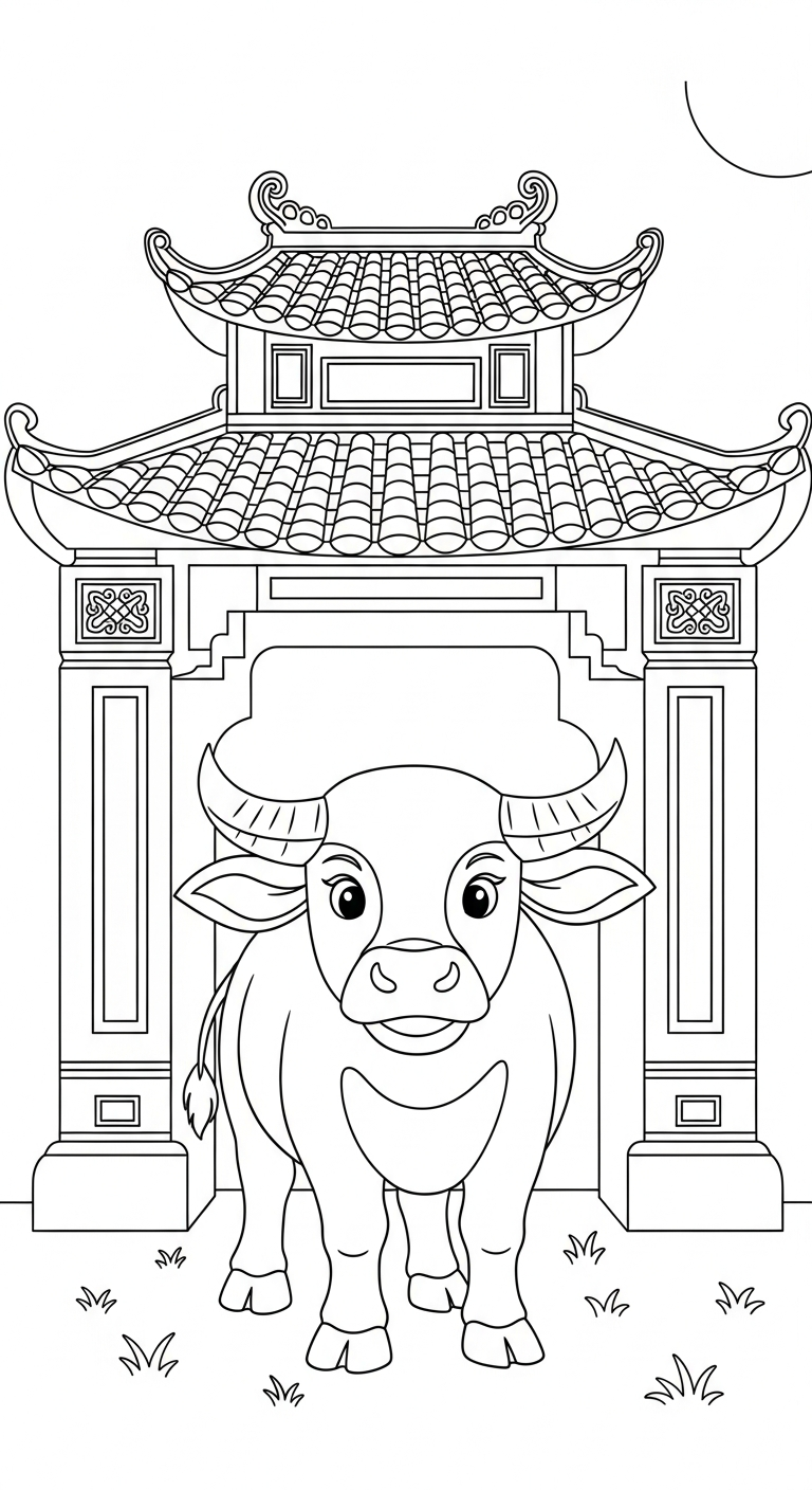 tranh tô màu 12 con giáp cho bé 8 tuổi 1