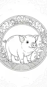 tải tranh tô màu 12 con giáp miễn phí