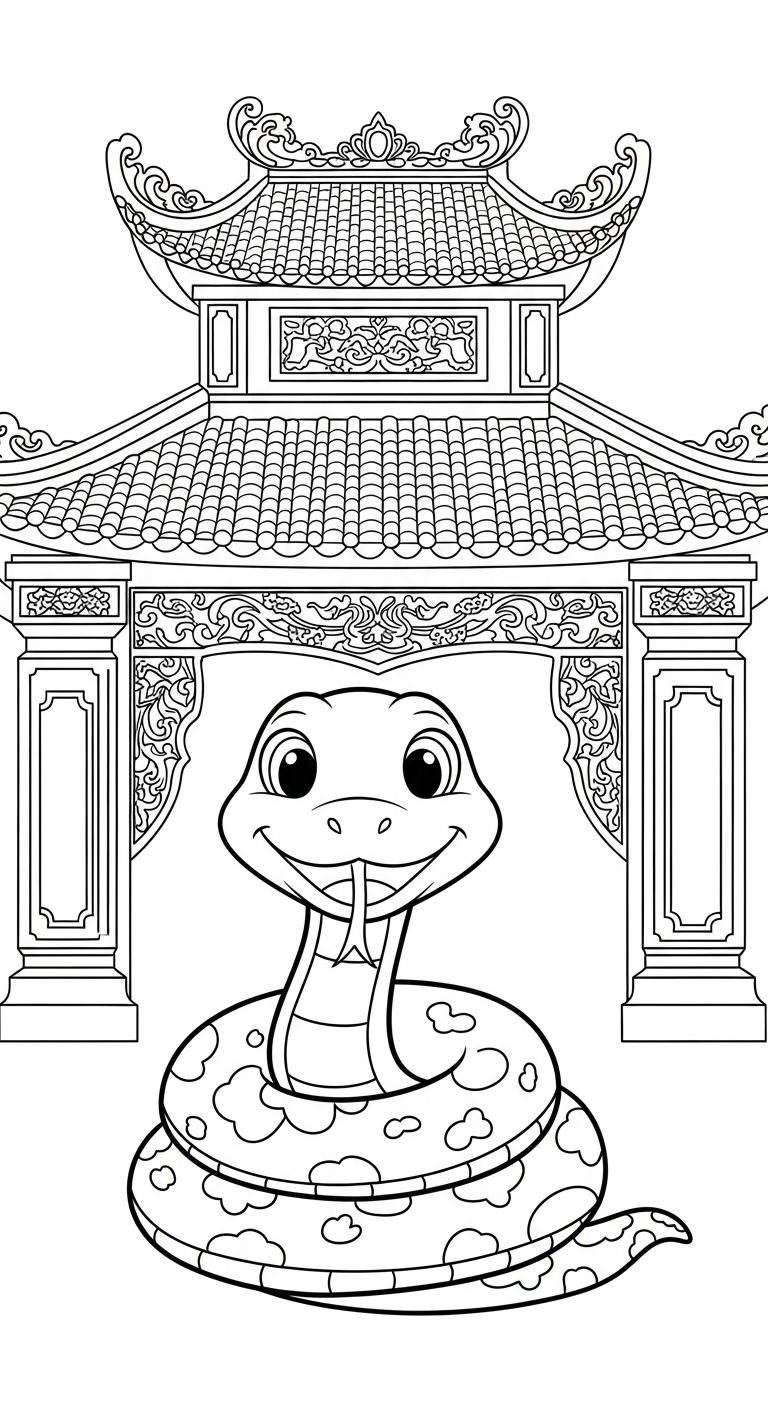 tranh tô màu 12 con giáp cho trẻ em