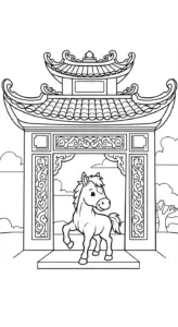 tranh tô màu 12 con giáp cho bé 4 tuổi miễn phí