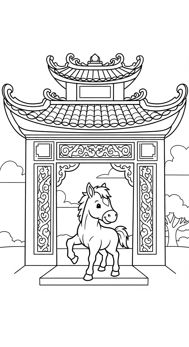 tranh tô màu 12 con giáp cho bé 4 tuổi miễn phí