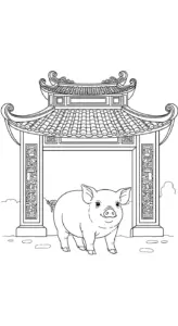 hình tô màu 12 con giáp cho trẻ em