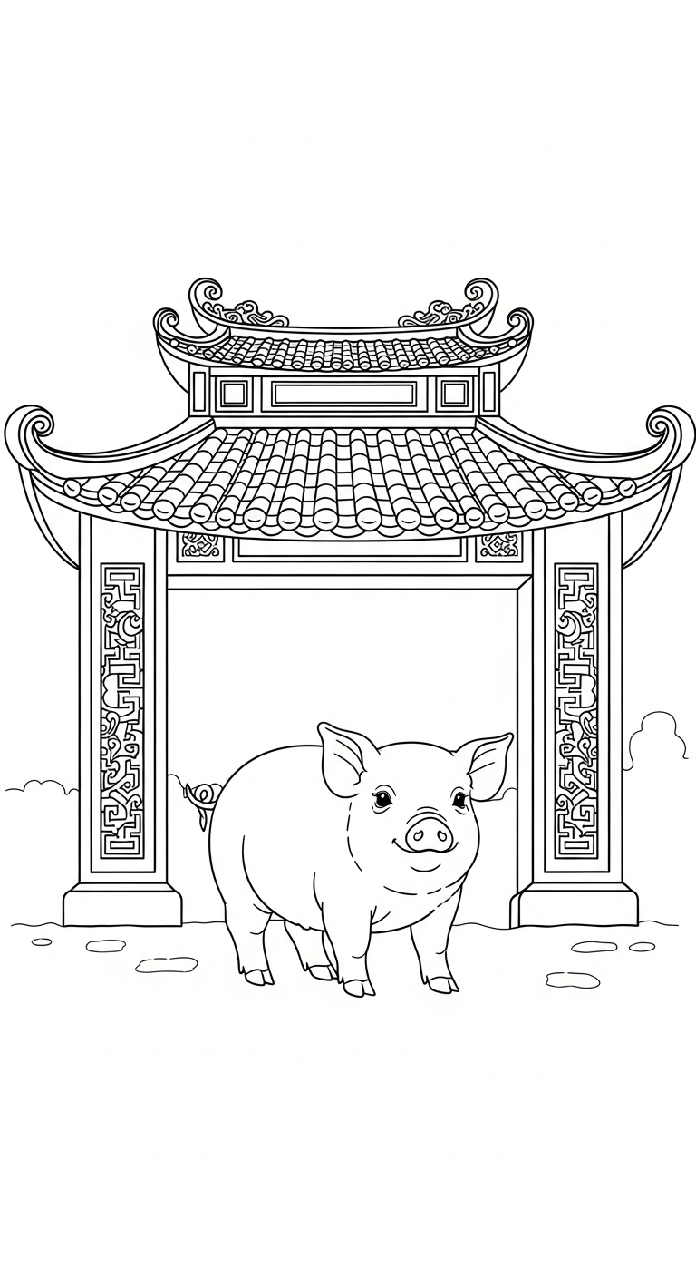 hình tô màu 12 con giáp cho trẻ em