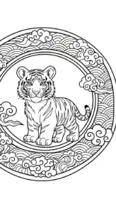 in tranh tô màu 12 con giáp cho bé 6 tuổi
