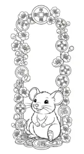 mẫu hình tô màu 12 con giáp cho bé