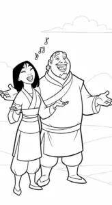 tranh tô màu Hoa Mộc Lan rõ nét