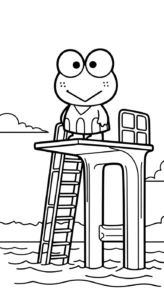 tranh tô màu Keroppi cho bé