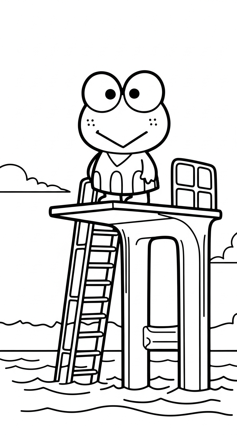 tranh tô màu Keroppi cho bé