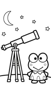 in hình tô màu Keroppi