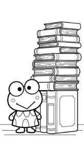 tải hình tô màu Keroppi cho bé 3 tuổi