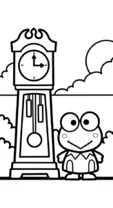 tải tranh tô màu Keroppi cho bé 7 tuổi