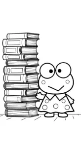 tải hình tô màu Keroppi cho bé 8 tuổi