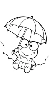 download hình tô màu Keroppi miễn phí