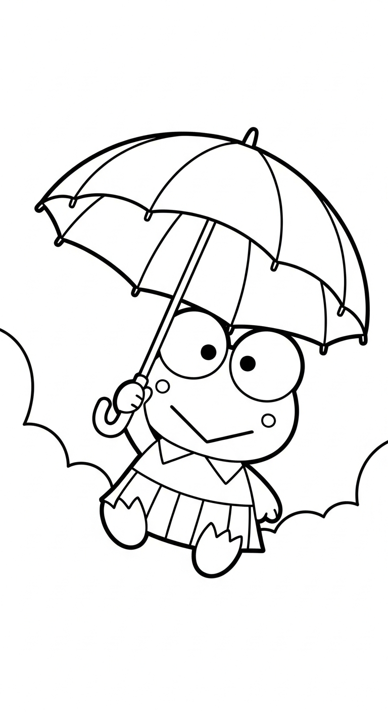 download hình tô màu Keroppi miễn phí