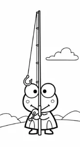 hình tô màu Keroppi cho bé 3 tuổi