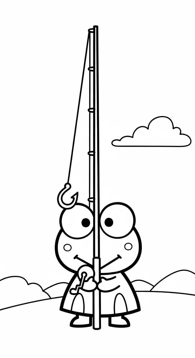 hình tô màu Keroppi cho bé 3 tuổi