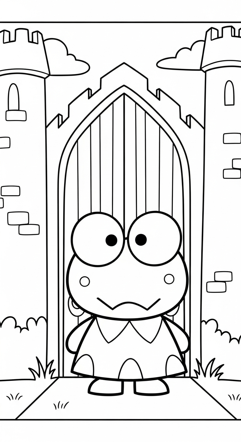 tải hình tô màu Keroppi cho bé