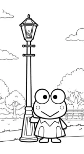 hình tô màu Keroppi cho bé