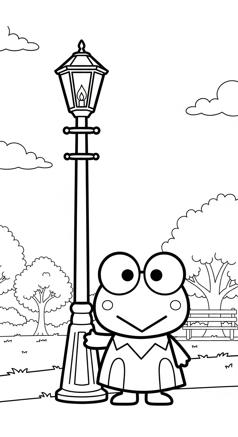 hình tô màu Keroppi cho bé