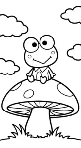 tranh tô màu Keroppi cho bé 4 tuổi