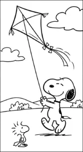 tải hình tô màu tranh tô màu Snoopy cho bé 8 tuổi
