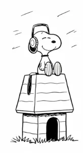 tranh tô màu tranh tô màu Snoopy cho bé 7 tuổi
