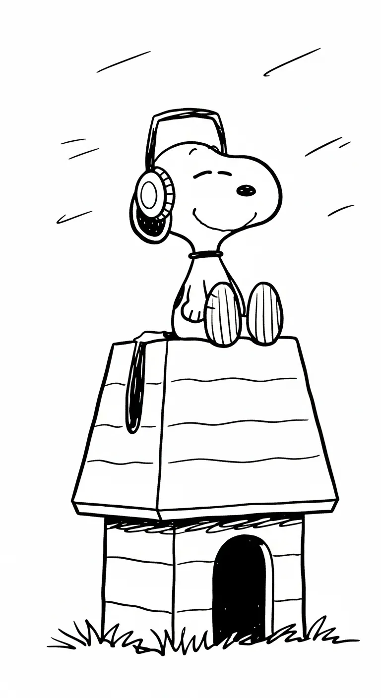 tranh tô màu tranh tô màu Snoopy cho bé 7 tuổi