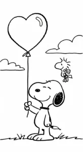 mẫu tranh tô màu tranh tô màu Snoopy cho bé
