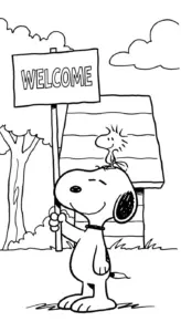 hình tô màu tranh tô màu Snoopy cho bé 8 tuổi
