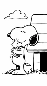 hình tô màu tranh tô màu Snoopy cho bé 6 tuổi