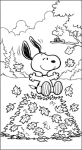 tranh tô màu tranh tô màu Snoopy cho bé 4 tuổi