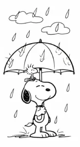 tranh tô màu tranh tô màu Snoopy cho bé 4 tuổi