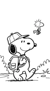 tải tranh tô màu tranh tô màu Snoopy cho bé miễn phí