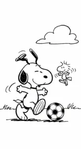 tải tranh tô màu tranh tô màu Snoopy cho bé 3 tuổi