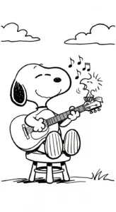 download tranh tô màu tranh tô màu Snoopy miễn phí
