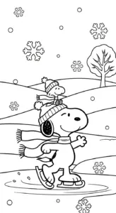 file tranh tô màu tranh tô màu Snoopy cho bé 4-5 tuổi