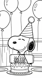 tranh tô màu tranh tô màu Snoopy cho bé 4 tuổi miễn phí