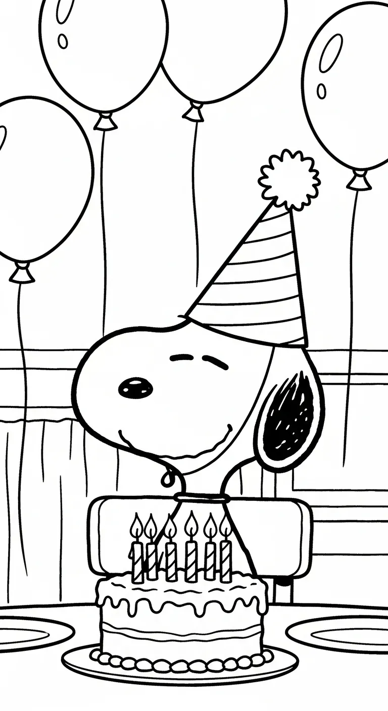 tranh tô màu tranh tô màu Snoopy cho bé 4 tuổi miễn phí