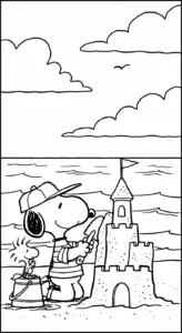 tải file tranh tô màu tranh tô màu Snoopy