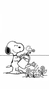 hình tô màu tranh tô màu Snoopy cho bé
