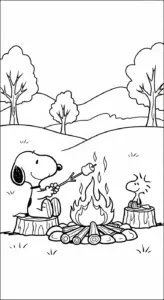 download tranh tô màu tranh tô màu Snoopy miễn phí